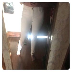 Jcrew Reid White Jeans